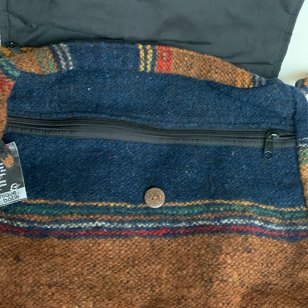 UNIQUE BATIK 100% WOOL HANDMADE IN GUATEMALA MESSENGER CROSSBODY BAG ADJ… - Picture 9 of 16